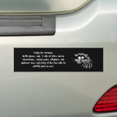 Raccoon Bumpersticker (Op auto)