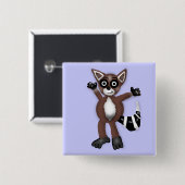 Raccoon Button (Voorkant /achterkant)