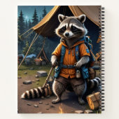 Raccoon camping avontuur notitieboek (Achterkant)