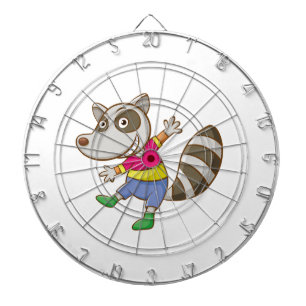 Raccoon cartoon dartbord