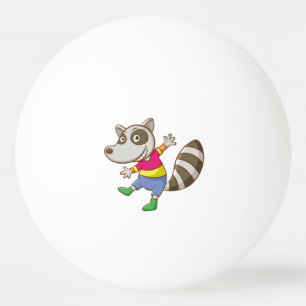 Raccoon cartoon pingpongballen
