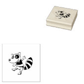 Raccoon cartoon 	rubberstempel (Gestempeld)