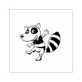 Raccoon cartoon 	rubberstempel (Afrduk)