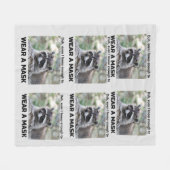 Raccoon Covid demander une couverture Masque Blanc (Devant (Horizontal))