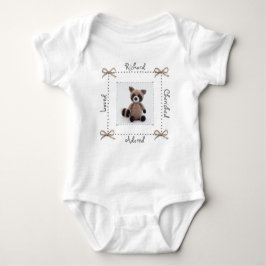 Raccoon Crochet Animal Baby Bodysuit Aangepast