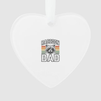 Raccoon Dad Vintage Engraving Retro Vector Design_