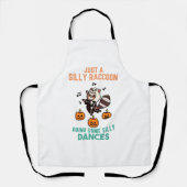 Raccoon Dancing Halloween Pumpkin Party Schort (Voorkant)
