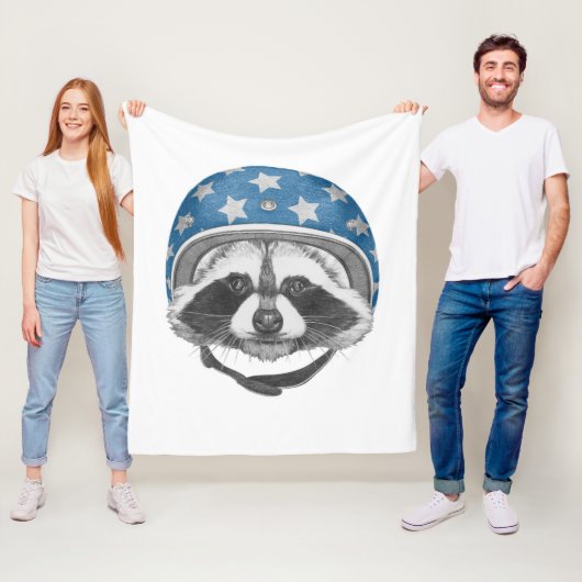 Raccoon Dareduivel Fleece Deken (In situ)
