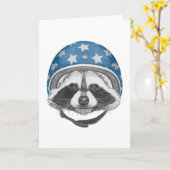 Raccoon Dareduivel Kaart (Gele Bloem)