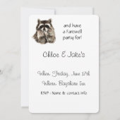 Raccoon donnant Baisers Adieu Invitation personnal (Dos)