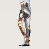 Raccoon Drinking Iced Coffee Leggings (Links)