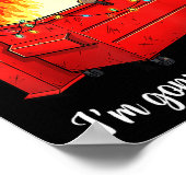 Raccoon Dumpster Fire Christmas Lights Funny Racco Poster (Hoek)