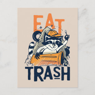 Raccoon Eat Trash Briefkaart