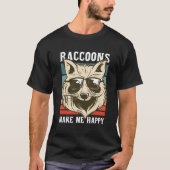 Raccoon Eating Ramen T-shirt (Voorkant)