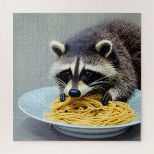 Raccoon Eating Spaghetti Legpuzzel