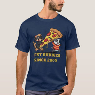Raccoon en Badger Beste Buddies Sinds T-shirt