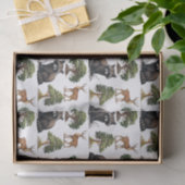 Raccoon en Deer Woodland Tissuepapier (Geschenk)