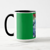 Raccoon et Blue Hydrangeas MUG (Gauche)