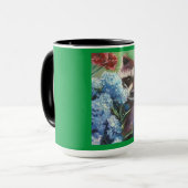 Raccoon et Blue Hydrangeas MUG (Devant gauche)