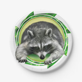 Raccoon Face Papieren Bordje