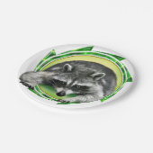 Raccoon Face Papieren Bordje (Gekanteld)