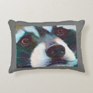 Raccoon Face Pillow Accent Kussen
