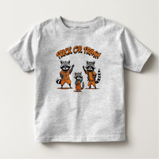 Raccoon familie - Trick or Trash Schattige Hallowe Kinder Shirts