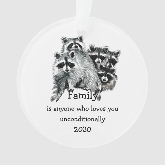 Raccoon Famille Amis Aimer Citation Noël (devant)