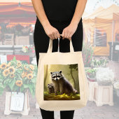Raccoon Family Wildlife Portret Tote Bag