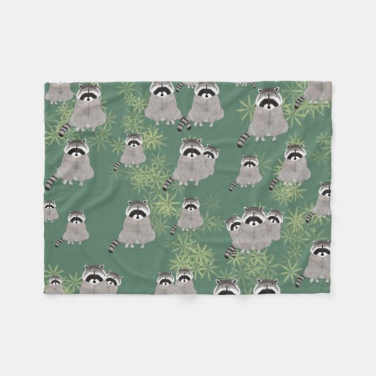 Raccoon Fleece Blanket (Voorkant (Horizontaal))