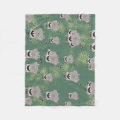 Raccoon Fleece Blanket Deken (Voorkant)