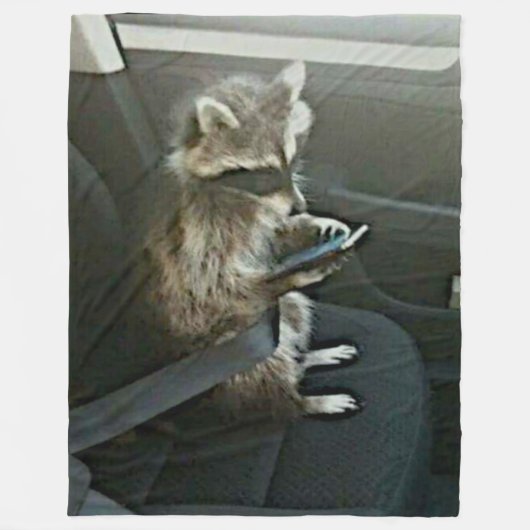 RACCOON FLEECE DEKEN (Voorkant)