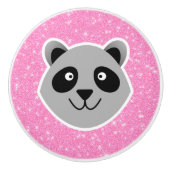 Raccoon Glitter Keramische Knop (Voorkant)