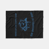 Raccoon God Is Testing Me And I Have Not Studied Fleece Deken (Voorkant (Horizontaal))
