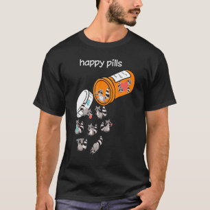 Raccoon Happy Pills Opossum T-shirt