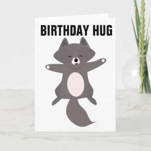 RACCOON HUG BIRTHDAY Wenskaarten Kaart
