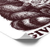 Raccoon If I'm Moody Give Me Foody Funny Saying Hu Poster (Hoek)