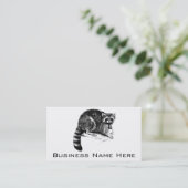 Raccoon Illustratie Visitekaartje (Staand voorkant)