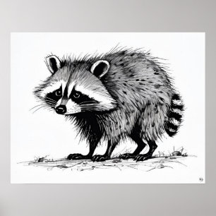 Raccoon - Impression d'art d'archives