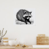 Raccoon - Impression d'art d'archives (Cuisine)