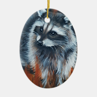Raccoon Keramisch Ornament
