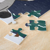 Raccoon Kerstmis winter Raccoons Jigzaag Puzz Legpuzzel (Zijkant)