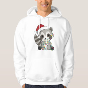Raccoon-kerstwintervakantieoorden Hoodie
