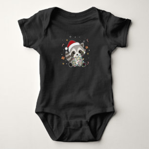 Raccoon-kerstwintervakantieoorden Romper