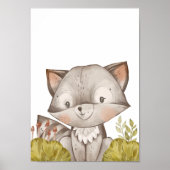 Raccoon Kids Room Imprimer Poster animal mignon (Devant)