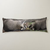 Raccoon-kussen. Lichaamskussen (Achterkant)