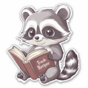 Raccoon Leesboek Sticker