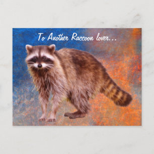 Raccoon-liefhebber Wildlife Art Briefkaart