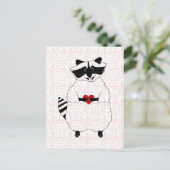 Raccoon Love Briefkaart (Staand voorkant)