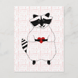 Raccoon Love Briefkaart